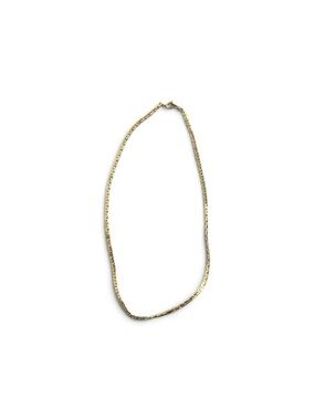 Classic Herringbone Gold Plated Chain Necklace